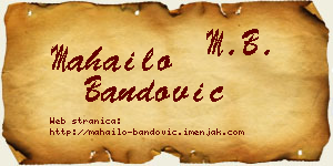 Mahailo Bandović vizit kartica